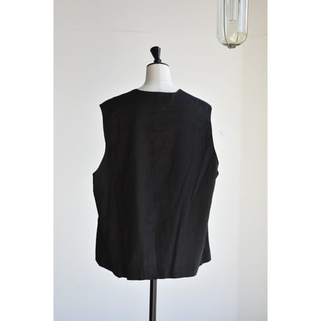 TOUJOURS / cotton *CANAPA mild vintage cloth oversized  vest
