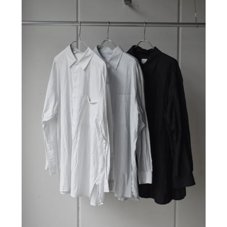 TOUJOURS /  Fine cotton* silk faille  cloth baggy shirt