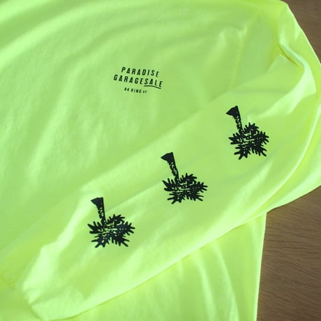PARADISE GARAGESALE / Palm L/S shirts Neon Yellow
