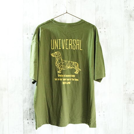 Big Silhouette pocket T-shirt / SHISYU-JAPAN 【UNIVERSAL】カーキ・BIGTシャツポケット付き・メンズ・レディース・ユニセックス