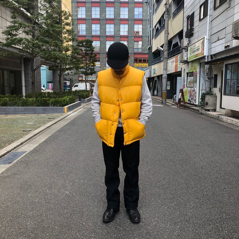 The North Face ノースフェイス 茶タグ ダウンベスト黄色　XXS