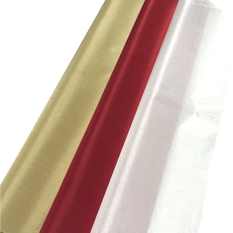 染正絹羽二重6匁 茶金 寿セット約20cm×約44cm  (1色×各１枚)