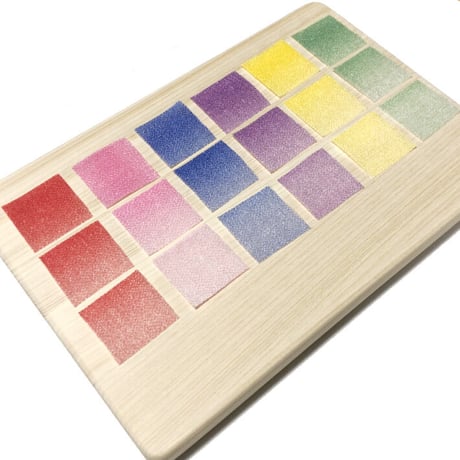 一越ちりめん グラデーション6色セット約20cm×約34cm
