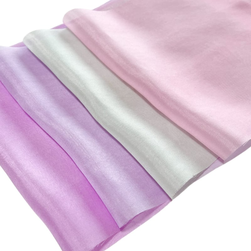 数量限定品】染正絹羽二重4匁 紫陽花あわい彩り 4色セット プレゼント