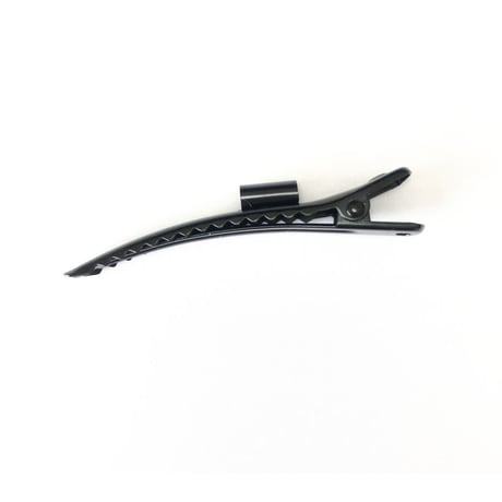 ワニクリップ管付　BK　全長約6cm　1本入