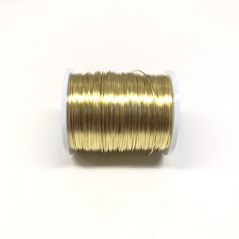 糸針金ワイヤー #28 ゴールド 1巻 | 正絹生地・ちりめん生地
