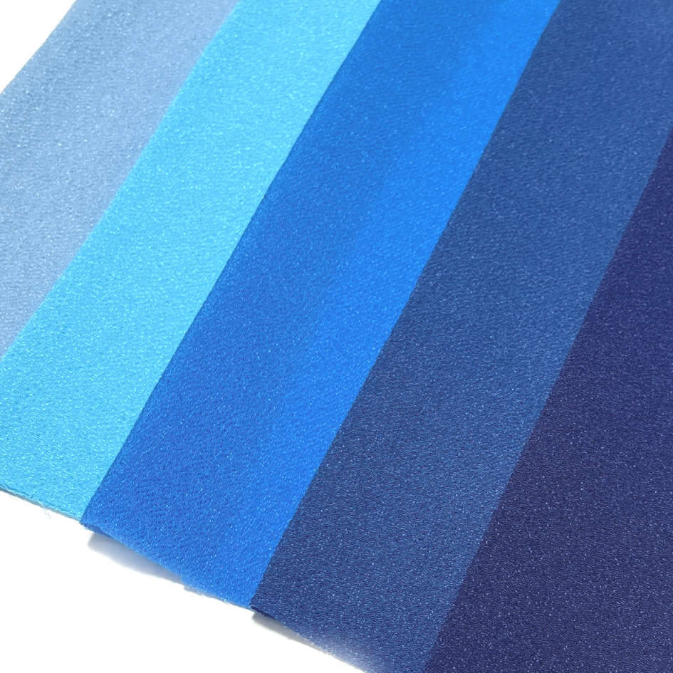 410mi6☆色無地 一つ紋 ちりめん ややふくよか くすみブルー 青☆美品 410mi6☆色無地 一つ紋 ちりめん ややふくよか くすみブルー 青