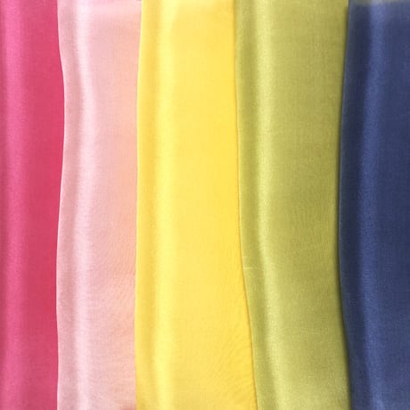 【訳あり品】染正絹羽二重6匁  おまかせ6色セット 約20cm×約22cm (6色×各１枚)