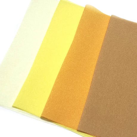 一越ちりめん  黄の色彩  巾約35cm×約20cm   各色1枚/1袋