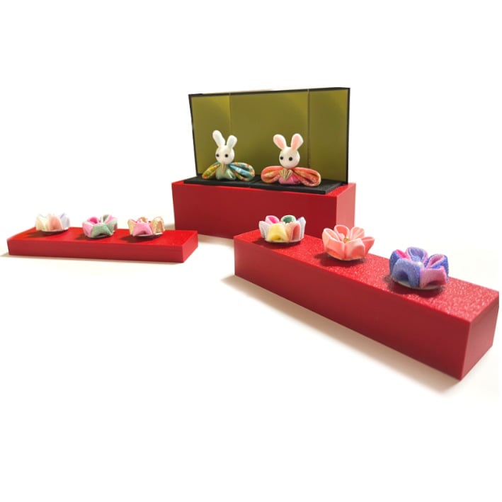 ひな壇3段 座台＆屏風付き ひな祭り飾りセット 数量限定 | 正絹生地