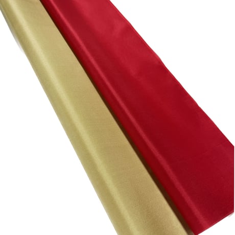 染正絹羽二重4匁 茶金 寿セット約20cm×約44cm  (1色×各１枚)