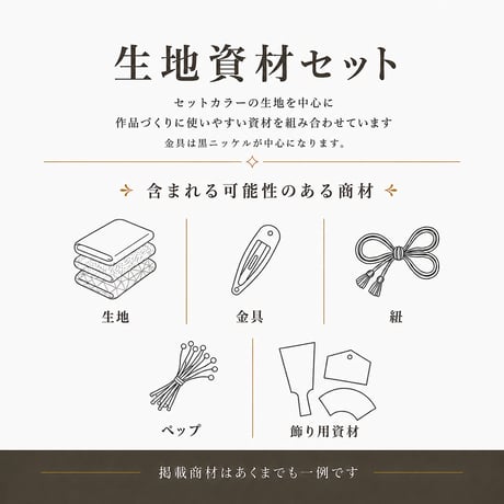 【限定】生地各資材セット 青系  8800円相当→5500円　数量限定 8/31まで