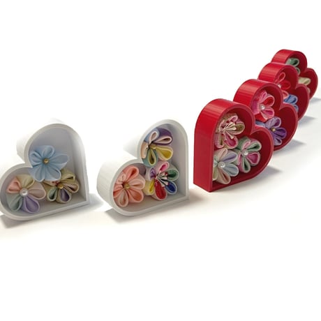 Heart Box　つまみ細工飾り用