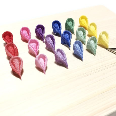 一越ちりめん グラデーション6色セット約20cm×約34cm