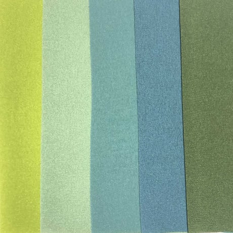 一越ちりめん  緑の色彩    (約35cm×約100㎝/約70cm×約50cm)   各色1枚/1袋