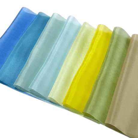 染正絹羽二重6匁 Cool Color（クールカラー）9色セット（8色＋プレゼント1色）