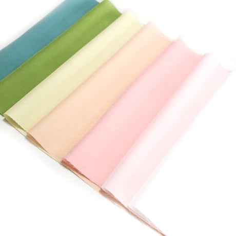 染 正絹一越ちりめん はなざかり 7色セット約20cm×約18cm
