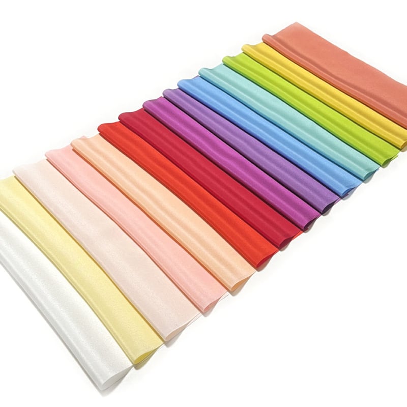 染 正絹一越ちりめん 14色セット約20cm×約37cm | 正絹生地 染 正絹一越ちりめん 14色セット約20cm×約37cm | 正絹生地