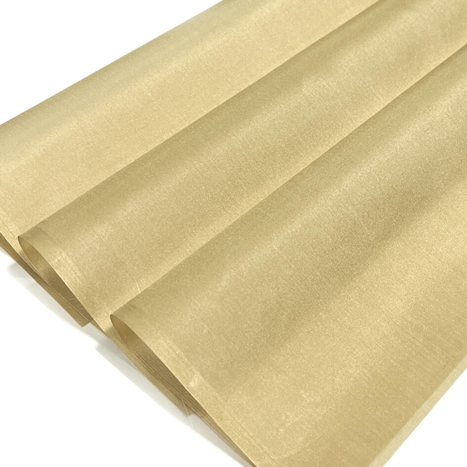 染正絹羽二重4匁 固糊 茶金 約20cm×約44cm (1色×各1枚) | 正絹
