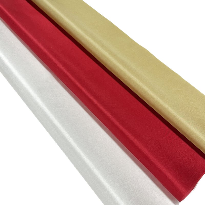 染正絹羽二重6匁 茶金 寿セット約20cm×約44cm (1色×各1枚