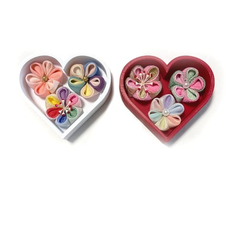 Heart Box　つまみ細工飾り用