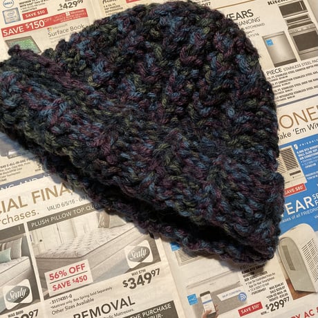 Hand knit Beanie