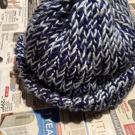 Hand knit Beanie