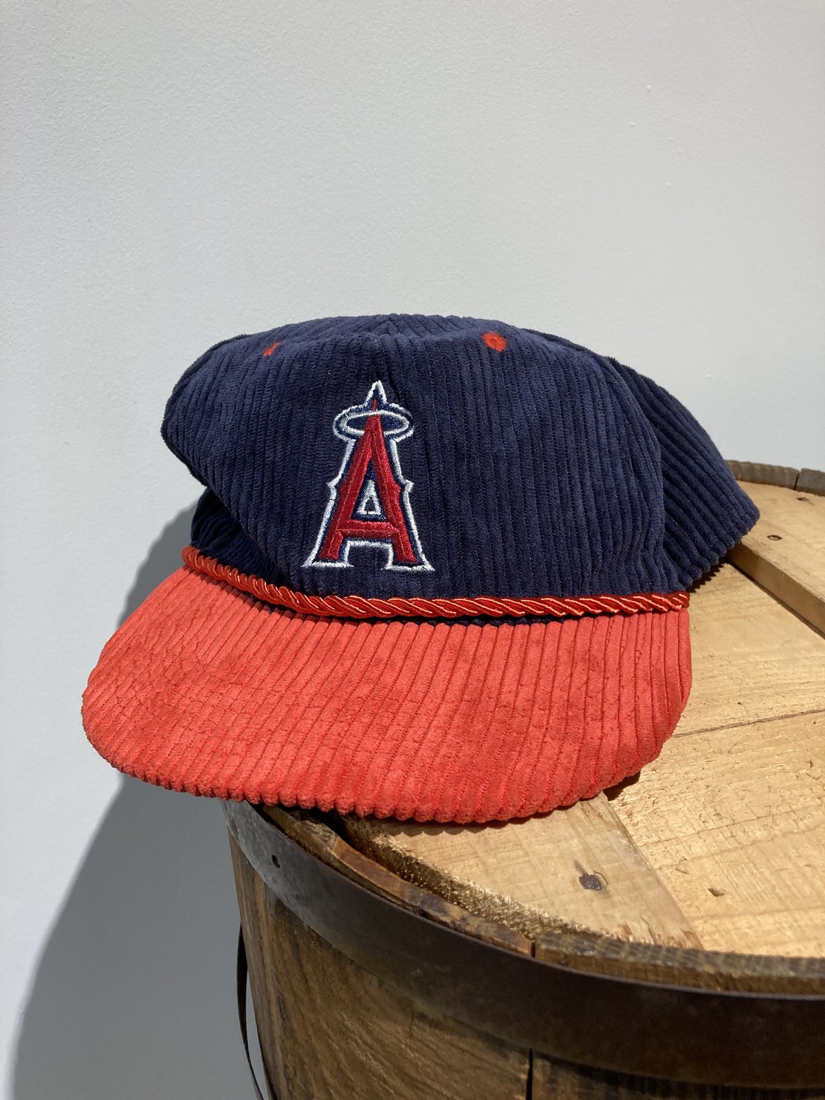 Los Angeles Angels Corduroy Baseball Snapback Hat SGA Farmer John Cap