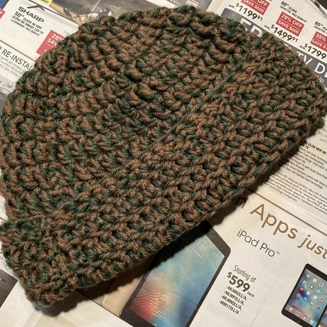 Hand knit Beanie