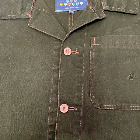 Virvar stof 007-7 Black overdyed shirt  jacket