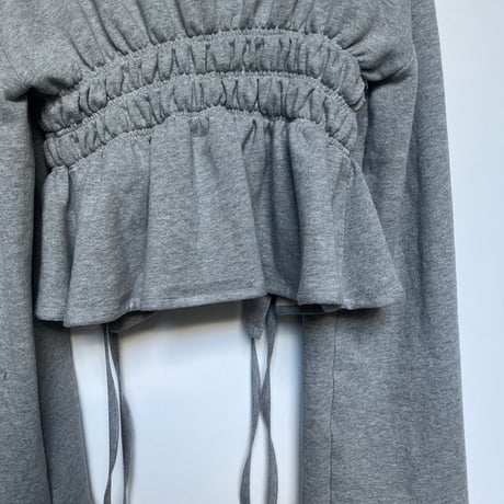 24-12-01 shirring sweat tops (A) [Pull Qus]