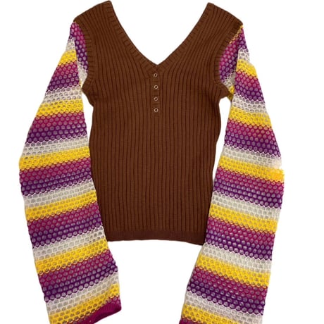 Virvar stof 011-11 short length switching sleeve knit