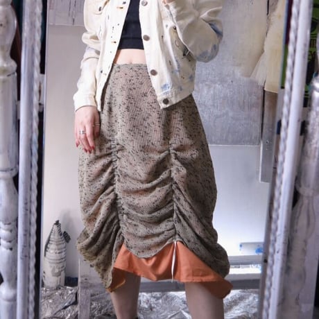 shirring skirt (orange) 22-04-03 [lilith art duct]