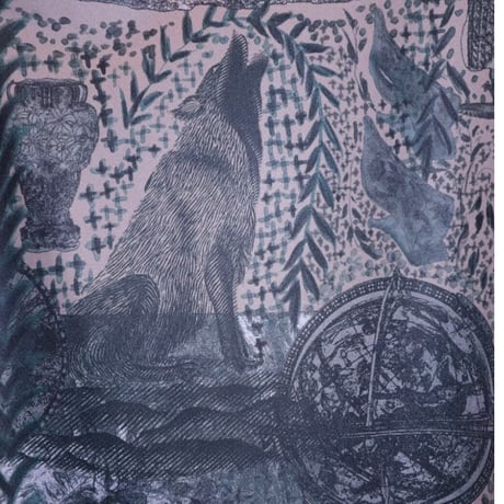 paisley tattoo print long T-shirt 21-9-5 [lilith art duct]
