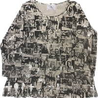 virvar stof 005-15 foil print long t shirt