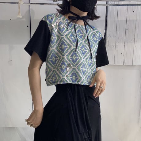 lilith art duct embroidered tops 19-5-1