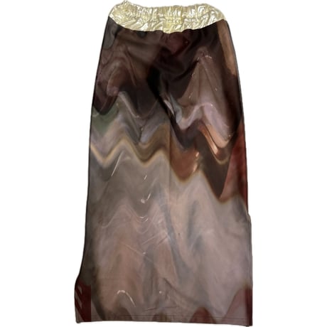 21-11-4 print skirt (brown)  ［lilith art duct］