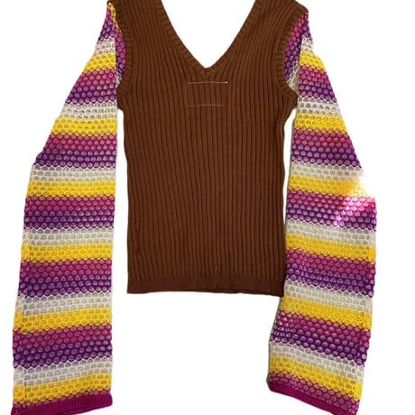 Virvar stof 011-11 short length switching sleeve knit