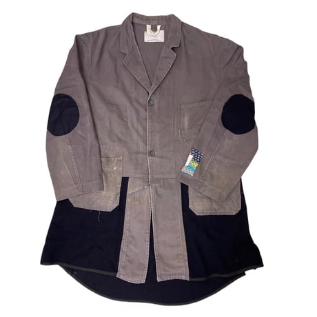 Virvar stof 007-5 Black overdyed switching shirt jacket