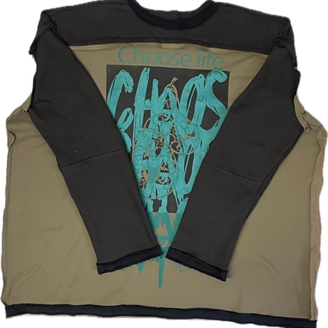 Silk screen long sleeve T-shirt (B) 23-01-24 [Pull Qus]