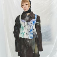 25-08-32 silkscreen corset tops ［PullQus］