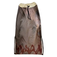 21-11-4 print skirt (brown)  ［lilith art duct］