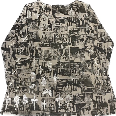 virvar stof 005-15 foil print long t shirt