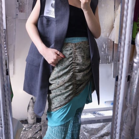 shirring skirt (blue) 22-04-03 [lilith art duct]