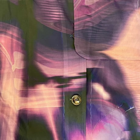 Print BLK x PNK long vest[lilith art duct]