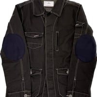 virvar stof 007-1 Black overdyed shirt  jacket
