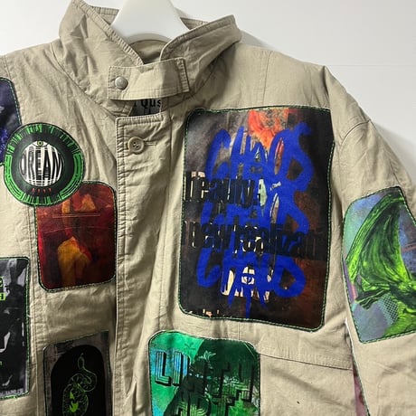 Graphic patch coat (A)24-01-19 [Pull Qus]