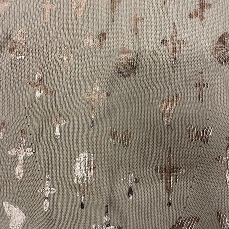 Virvar stof 005-27 foil print no sleeve tops
