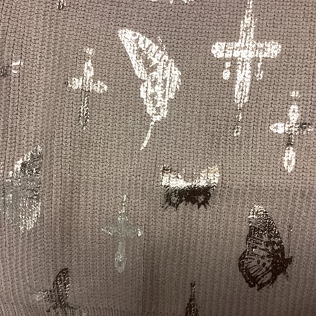 Virvar stof 005-26 foil print lib knit tops