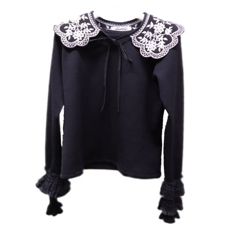 lace tops with a cllar(BLACK) 22-01-14 [lilith art duct]